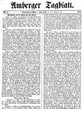 Amberger Tagblatt Donnerstag 6. März 1873