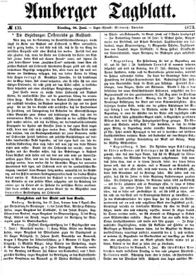 Amberger Tagblatt Dienstag 10. Juni 1873