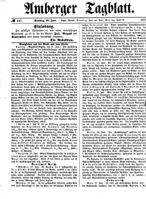 Amberger Tagblatt Samstag 28. Juni 1873
