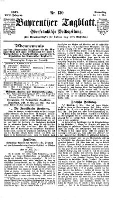 Bayreuther Tagblatt Donnerstag 11. Mai 1871
