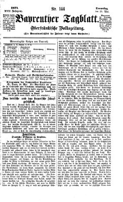 Bayreuther Tagblatt Donnerstag 25. Mai 1871