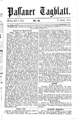 Passauer Tagblatt Montag 20. Januar 1873