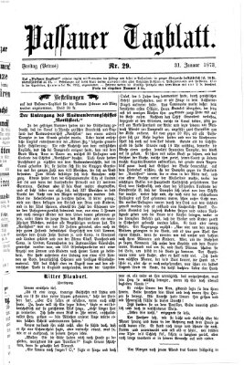 Passauer Tagblatt Freitag 31. Januar 1873