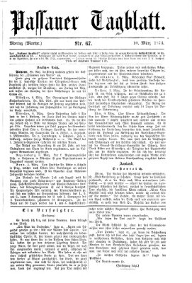 Passauer Tagblatt Montag 10. März 1873