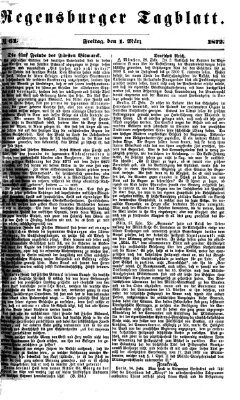 Regensburger Tagblatt Freitag 1. März 1872