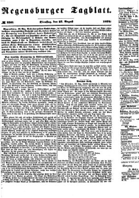 Regensburger Tagblatt Dienstag 27. August 1872
