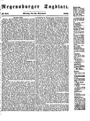 Regensburger Tagblatt Montag 25. November 1872