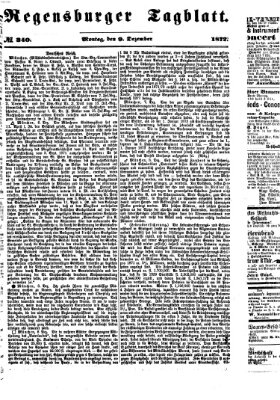 Regensburger Tagblatt Montag 9. Dezember 1872