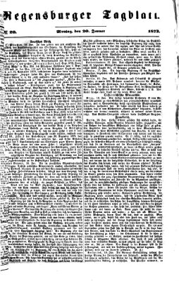 Regensburger Tagblatt Montag 20. Januar 1873