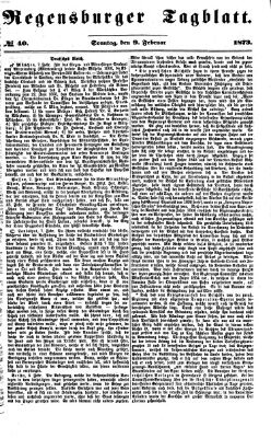 Regensburger Tagblatt Sonntag 9. Februar 1873
