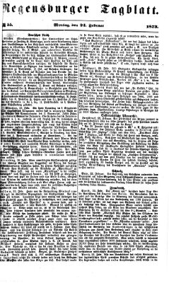 Regensburger Tagblatt Montag 24. Februar 1873