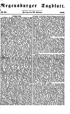 Regensburger Tagblatt Freitag 28. Februar 1873