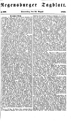 Regensburger Tagblatt Donnerstag 21. August 1873