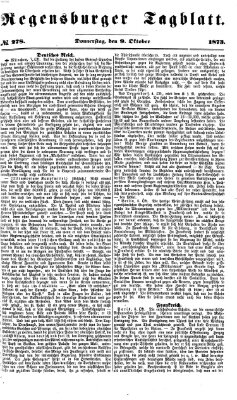 Regensburger Tagblatt Donnerstag 9. Oktober 1873
