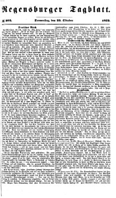 Regensburger Tagblatt Donnerstag 23. Oktober 1873