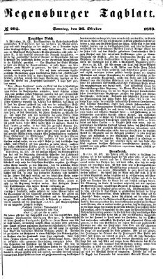 Regensburger Tagblatt Sonntag 26. Oktober 1873