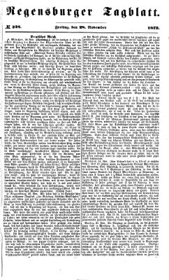 Regensburger Tagblatt Freitag 28. November 1873