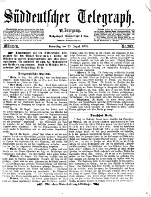 Süddeutscher Telegraph Donnerstag 28. August 1873