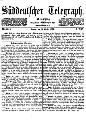 Süddeutscher Telegraph Samstag 18. Oktober 1873