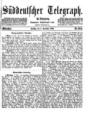 Süddeutscher Telegraph Samstag 8. November 1873