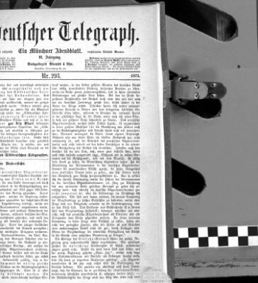 Süddeutscher Telegraph Freitag 12. Dezember 1873