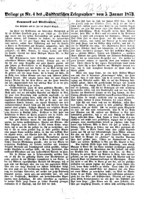 Süddeutscher Telegraph Sonntag 5. Januar 1873
