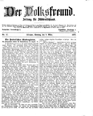 Der Volksfreund Sonntag 9. März 1873