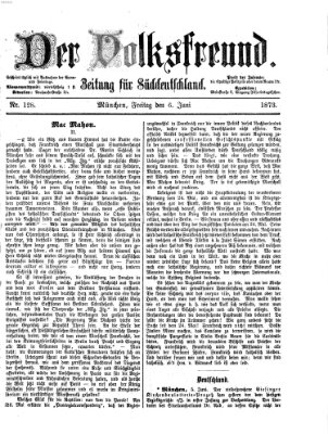 Der Volksfreund Freitag 6. Juni 1873
