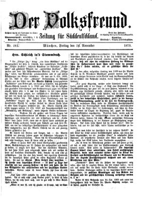 Der Volksfreund Freitag 21. November 1873
