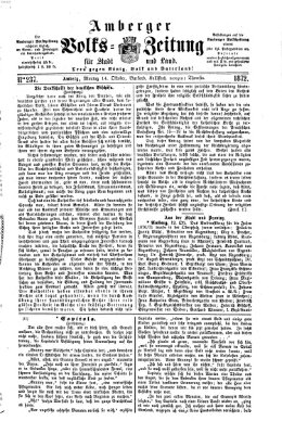 Amberger Volks-Zeitung für Stadt und Land Montag 14. Oktober 1872