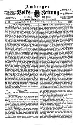 Amberger Volks-Zeitung für Stadt und Land Dienstag 28. Januar 1873