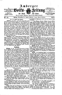 Amberger Volks-Zeitung für Stadt und Land Donnerstag 30. Januar 1873