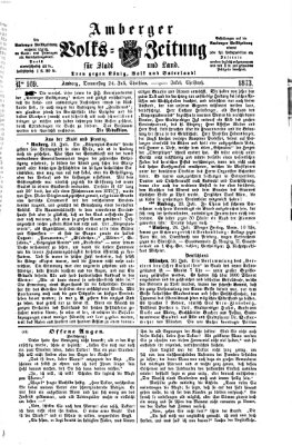 Amberger Volks-Zeitung für Stadt und Land Donnerstag 24. Juli 1873