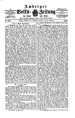 Amberger Volks-Zeitung für Stadt und Land Mittwoch 24. September 1873