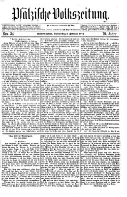 Pfälzische Volkszeitung Donnerstag 8. Februar 1872