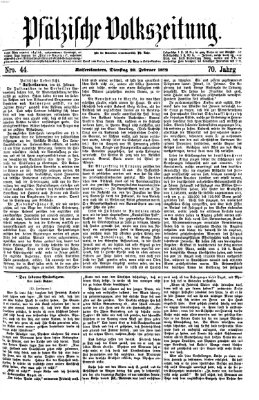 Pfälzische Volkszeitung Dienstag 20. Februar 1872