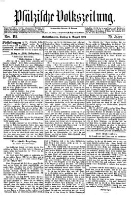 Pfälzische Volkszeitung Freitag 2. August 1872