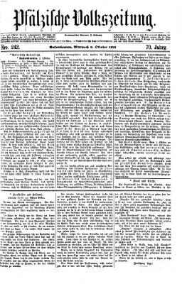Pfälzische Volkszeitung Mittwoch 9. Oktober 1872