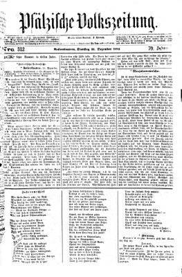 Pfälzische Volkszeitung Dienstag 31. Dezember 1872