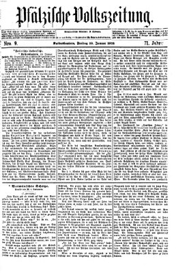 Pfälzische Volkszeitung Freitag 10. Januar 1873