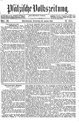 Pfälzische Volkszeitung Donnerstag 23. Januar 1873