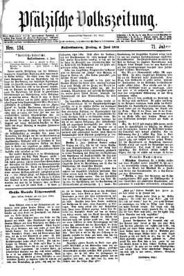 Pfälzische Volkszeitung Freitag 6. Juni 1873