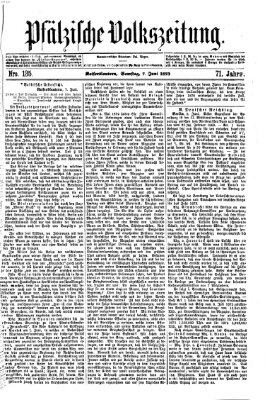 Pfälzische Volkszeitung Samstag 7. Juni 1873