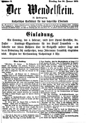 Wendelstein Dienstag 30. Januar 1872