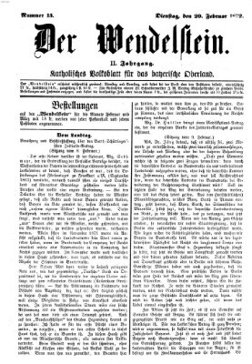 Wendelstein Dienstag 20. Februar 1872