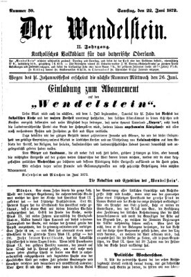 Wendelstein Samstag 22. Juni 1872