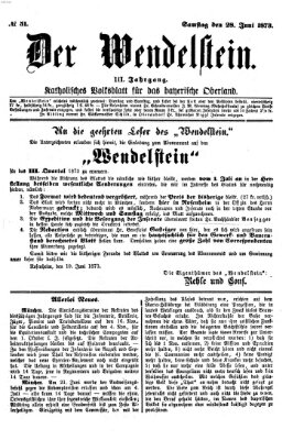 Wendelstein Samstag 28. Juni 1873
