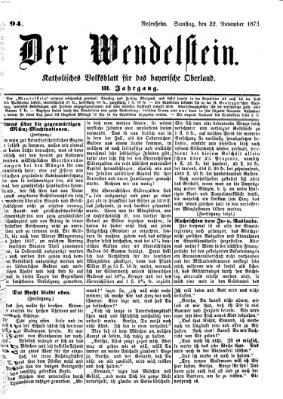 Wendelstein Samstag 22. November 1873