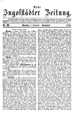Neue Ingolstädter Zeitung Montag 9. September 1872
