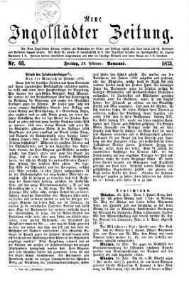Neue Ingolstädter Zeitung Freitag 28. Februar 1873